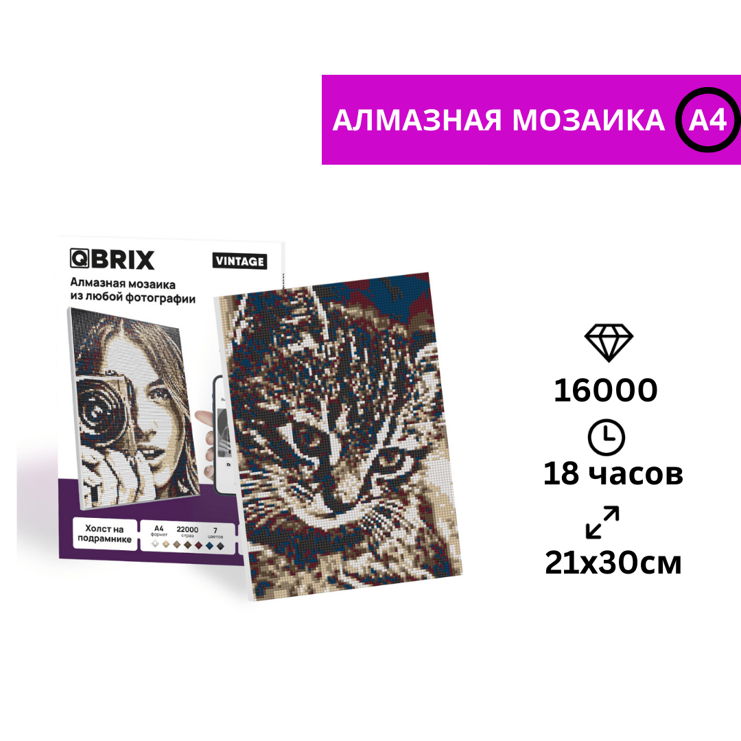 QBRIX Алмазная мозаика Vintage А4 — Интернет-магазин MOZABRICK Узбекистан